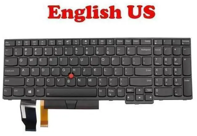 Main image of US Laptop Replacement Keyboard for Thinkpad E580 E585 E590 E595 L580 L590 T590 P52 P52S P53 P72 P73, Notebook Internal Keyboard Repair Spare Part