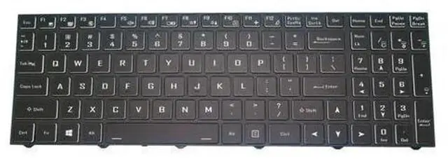 Main image of US Black Backlit Laptop Replacement Keyboard for System76 Gazelle (gaze15), Notebook Internal Backlight Keyboard Repair Spare Part
