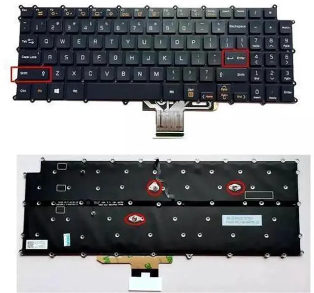Main image of US Backlit Laptop Replacement Keyboard for LG Gram 15Z990 15ZB990 15ZD990 17Z990 17ZB990 17ZD990, Notebook Internal Backlight Keyboard Repair Spare Part