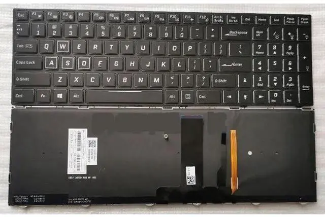 Main image of US Backlit Laptop Replacement Keyboard for Clevo P970RC P970RD P970RF P970EN P970ED P970RN P970EF, Notebook Internal Backlight Keyboard Repair Spare Part