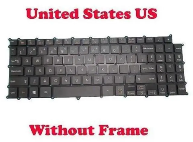 Main image of US White Frameless Backlit Laptop Replacement Keyboard For LG 15U70P 15U70P-P 15Z995 15Z995-U, Notebook Internal Backlight Keyboard Repair Spare Part