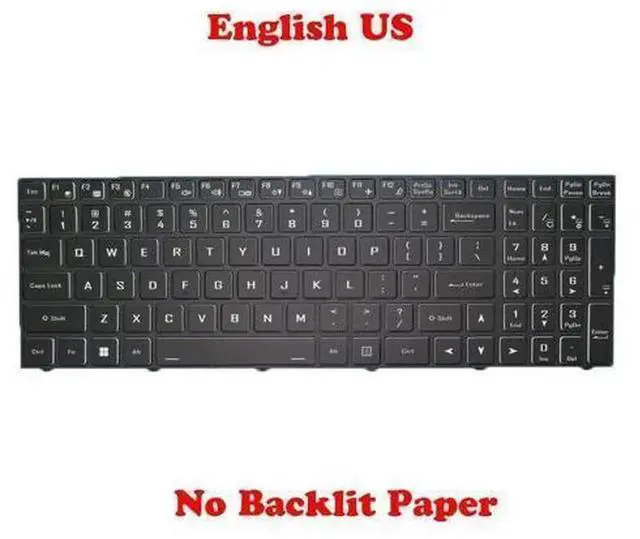 Main image of US Non-Backlit Laptop Replacement Keyboard for CLEVO PC50 PC70, PN CVM18H93US94307 6-80-PC5H0-010-1, Notebook Internal Keyboard Repair Spare Part