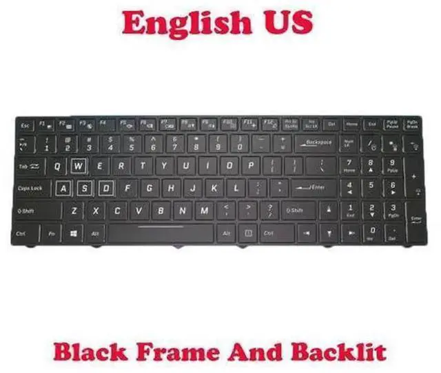 Main image of English Backlit Laptop Keyboard Replacement for CLEVO P950HR P955HR P950RF P950EP6 P950ER P955ER, Backlight Notebook Keypad, Repair Spare Part for CLEVO Gaming Laptop