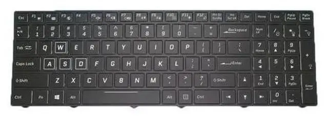 Alt view image 2 of 5 - English Backlit Laptop Keyboard Replacement for CLEVO P950HR P955HR P950RF P950EP6 P950ER P955ER, Backlight Notebook Keypad, Repair Spare Part for CLEVO Gaming Laptop