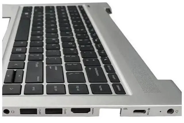 Alt view image 3 of 5 - Top Palmrest Assembly with Non-Backlit US Keyboard for HP ProBook 440 G6 445 G6 445 G7, Part Number L44589-001, Complete Upper Case Cover Notebook Repair Replacement Spare Part