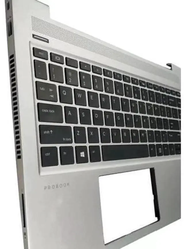 Alt view image 4 of 5 - Top Palmrest Assembly with Non-Backlit US Keyboard for HP ProBook 440 G6 445 G6 445 G7, Part Number L44589-001, Complete Upper Case Cover Notebook Repair Replacement Spare Part