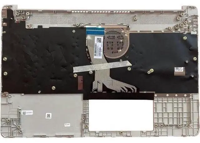 Alt view image 5 of 6 - Silver Upper Case Palmrest Assembly with Built-in Keyboard for HP 15-DY 15-EF 15s-fq Laptops, OEM Part Number L63578-001, Complete Notebook Palmrest Top Cover Replacement Repair Spare Part