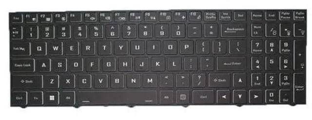 Alt view image 5 of 5 - No Backlit US English Laptop Replacement Keyboard with Black Frame for CLEVO N15Z3 PB70 PB71 PB50 PB51, Standard Notebook Keypad Repair Spare Part for CLEVO Gaming Laptop