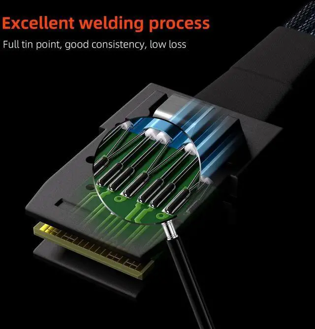 Alt view image 5 of 6 - AJMRTC SFF-8087 to 4 SATA Breakout Cable, 36 Pin Mini SAS to 7 Pin SATA, Forward Breakout Compatible with PERC H310 RAID Controller, 1.6 Feet