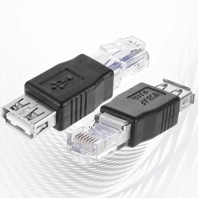 Alt view image 7 of 7 - AJMRTC 2 PCS USB to RJ45 Ethernet Adapter, USB Female to RJ45 Network Converter, USB Ethernet Adapter for Network Cameras, ADSL Modems and Network Printers