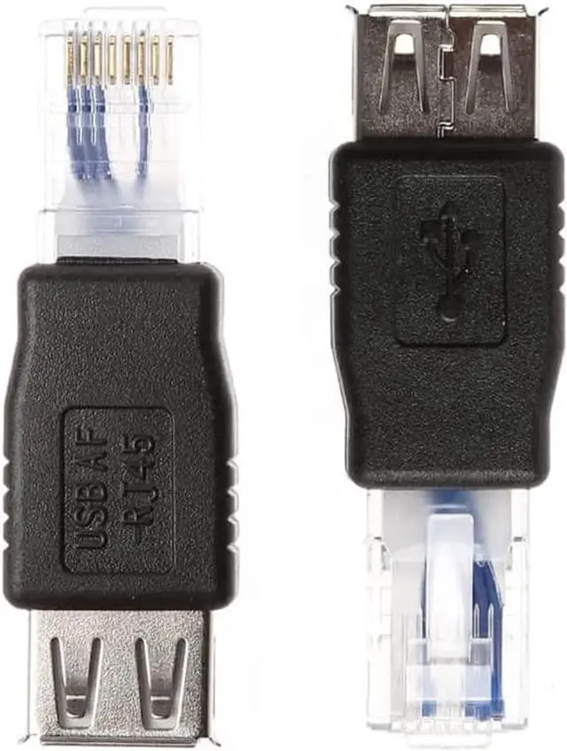 Alt view image 4 of 7 - AJMRTC 2 PCS USB to RJ45 Ethernet Adapter, USB Female to RJ45 Male Network Converter, 10/100Mbps Ethernet Connector for Laptops and Desktop Computers