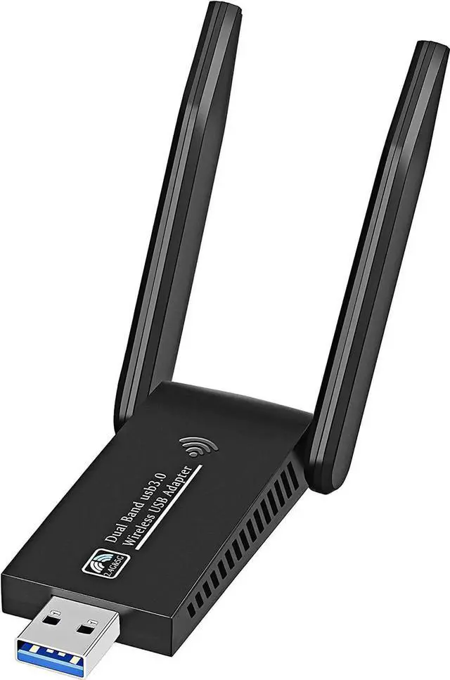 Main image of AJMRTC AC1300 USB 3.0 WiFi Adapter, 802.11ac Dual Band 2.4GHz & 5GHz Wireless Network Dongle with MU-MIMO, WiFi Adapter for Desktop PC, Laptop, Windows System
