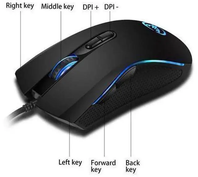 Alt view image 4 of 7 - AJMRTC Wired Gaming Mouse, 7 Programmable Buttons, 3200 DPI Adjustable, 7 Color LED Light Optical USB Gaming Mice for PC Computer Pro Gamers