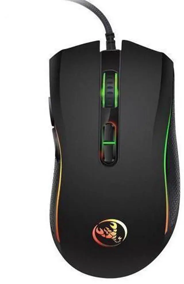 Alt view image 7 of 7 - AJMRTC Wired Gaming Mouse, 7 Programmable Buttons, 3200 DPI Adjustable, 7 Color LED Light Optical USB Gaming Mice for PC Computer Pro Gamers
