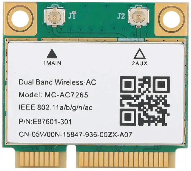 Main image of AJMRTC MCAC7265 Mini PCIE Dual Band Gigabit Wireless Network Card with Bluetooth 4.2, Internal WiFi Module for Laptops, Easy Installation