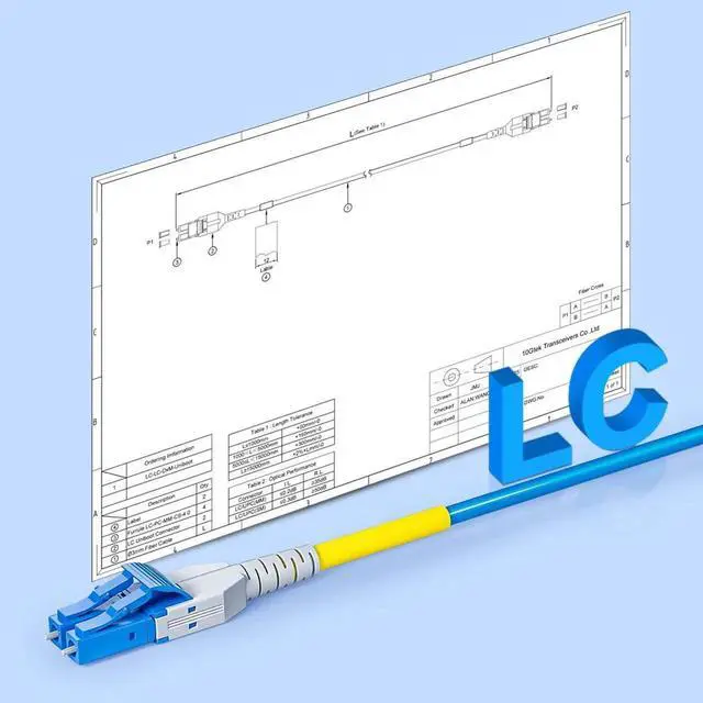 Alt view image 4 of 5 - AJMRTC OS2 LC to LC Armored Fiber Patch Cable, 5 Meters Uniboot Duplex LC/UPC Single Mode Fiber, 9/125m, LSZH Indoor Armored SMF Fiber Optic Jumper