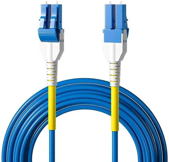 Main image of AJMRTC OS2 LC to LC Armored Fiber Patch Cable, 5 Meters Uniboot Duplex LC/UPC Single Mode Fiber, 9/125m, LSZH Indoor Armored SMF Fiber Optic Jumper