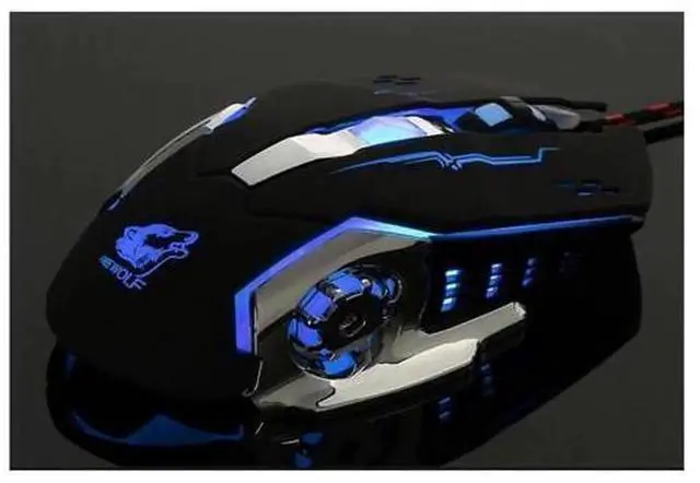 Alt view image 5 of 6 - AJMRTC USB Wired Mechanical Gaming Mouse, 6 Buttons, 4000 DPI Adjustable, 4 Color LED Backlit Optical Gaming Mice for PC and Laptop Professional Gamers