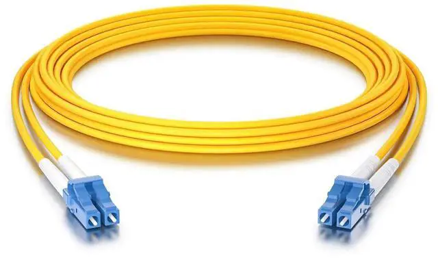 Alt view image 2 of 5 - AJMRTC 5 Meters Yellow OS2 LC to LC Duplex Single Mode Fiber Patch Cable, LSZH 9/125m Fiber Optic Jumper Cord, Supports Gigabit & 10Gb Network Transmission
