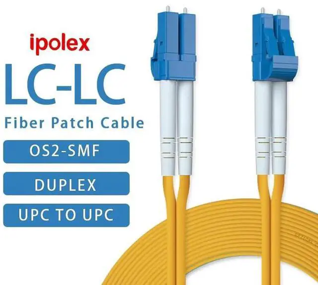 Alt view image 5 of 5 - AJMRTC 5 Meters Yellow OS2 LC to LC Duplex Single Mode Fiber Patch Cable, LSZH 9/125m Fiber Optic Jumper Cord, Supports Gigabit & 10Gb Network Transmission