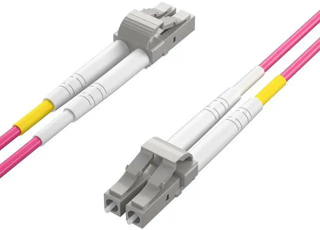 Alt view image 2 of 5 - AJMRTC 2-Pack Duplex LC OM4 Multimode Fiber Patch Cable, 3 Meters LSZH Fiber Jumper Cord, Supports 10Gb/40Gb, Compatible with SFP Transceivers for Computer Fiber Networks
