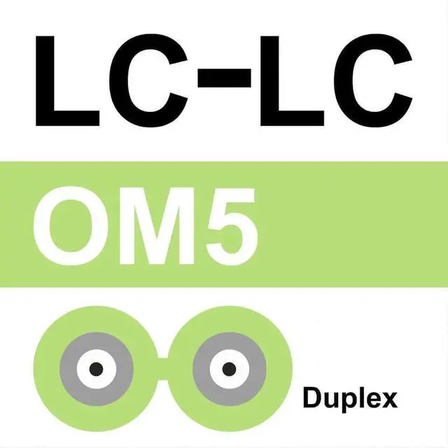 Alt view image 3 of 7 - AJMRTC Duplex LC OM5 Multimode Fiber Patch Cable, 1 Meter LSZH Fiber Jumper, Support 40G/100G, Compatible with SFP Transceivers for Computer Fiber Network
