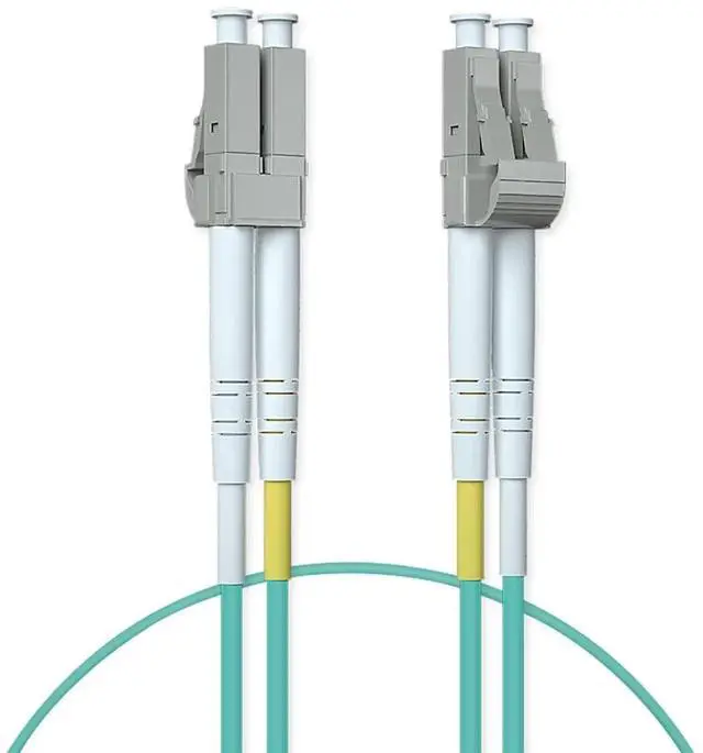 Main image of AJMRTC 4-Pack Duplex LC OM3 Multimode Fiber Patch Cable, 2 Meters LSZH Fiber Jumper Cord, Supports 10Gb/25Gb, Compatible with SFP Transceivers for Computer Fiber Networks