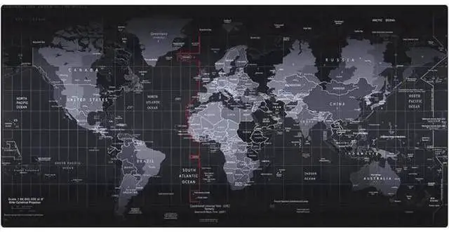 Alt view image 5 of 7 - AJMRTC X-Large World Map Extended Gaming Mouse Pad Mat, 800×300×2mm, Smooth Surface, Stitched Edges & Non-Slip Rubber Base Gaming Mouse Mat for PC Gaming & Office