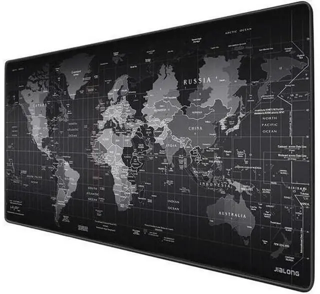Alt view image 4 of 7 - AJMRTC X-Large World Map Extended Gaming Mouse Pad Mat, 800×300×2mm, Smooth Surface, Stitched Edges & Non-Slip Rubber Base Gaming Mouse Mat for PC Gaming & Office