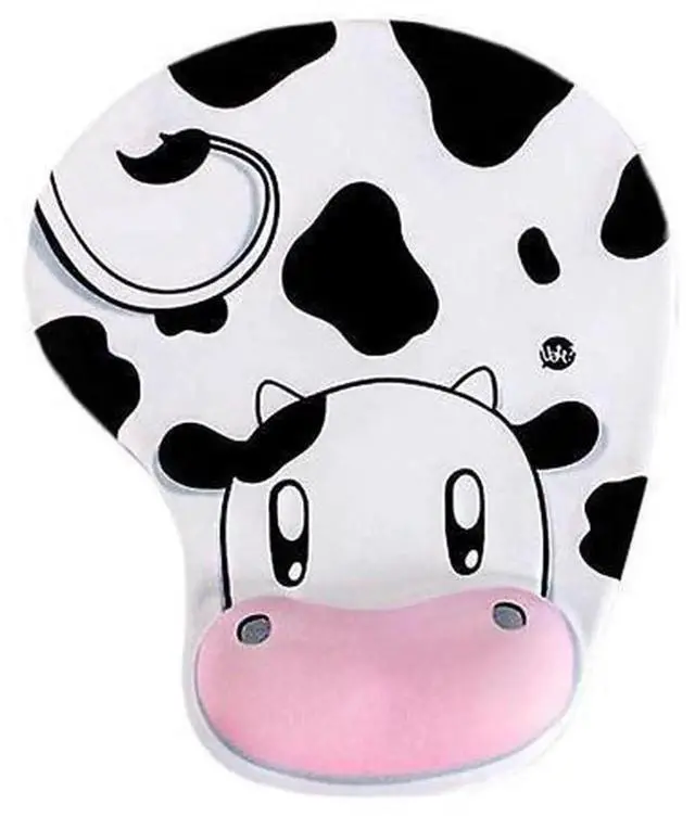 Main image of AJMRTC Cow Pattern Memory Foam Mouse Pad with Wrist Support, Ergonomic Non-Slip Mouse Mat, Comfort Wrist Rest Mouse Pad for Office and Gaming