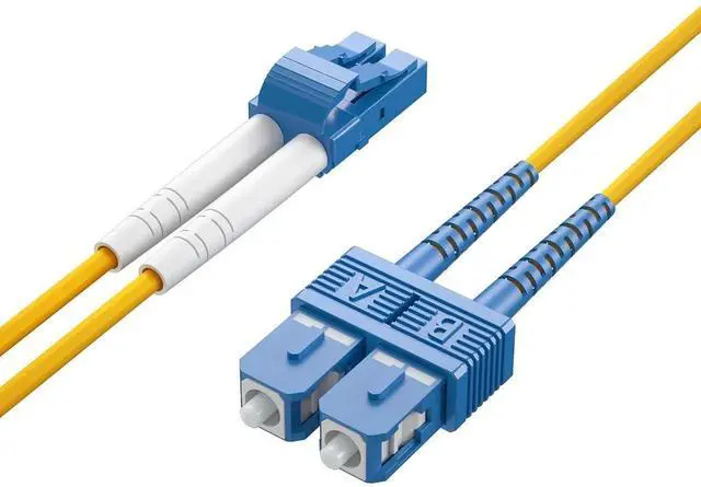 Alt view image 2 of 5 - AJMRTC 2M Yellow OS2 Single Mode Duplex Fiber Patch Cable, SC to LC Fiber Optic Jumper Cord, LSZH 9/125m, Supports Gigabit & 10Gb Transmission for Network Equipment