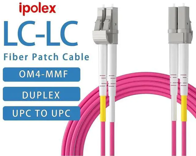 Alt view image 4 of 5 - AJMRTC Duplex LC OM4 Multimode Fiber Patch Cable, 1 Meter LSZH Fiber Jumper Cord, Supports 10Gb/40Gb, Compatible with SFP Transceivers for Computer Fiber Networks