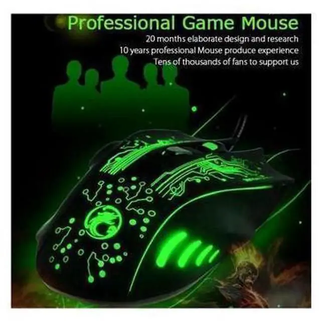 Alt view image 3 of 5 - AJMRTC X9 Professional USB Wired Optical Gaming Mouse, 6 Buttons, 2400 Adjustable DPI, LED Backlight Wired Gaming Mice for Notebook, Laptop, Desktop PC and Gamers