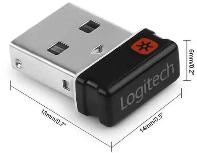 Alt view image 3 of 4 - AJMRTC Unifying USB Wireless Dongle Receiver, USB Unifying Adapter for Wireless Mouse & Keyboard, Supports Up to 6 Devices, Compatible with MX, M905, M510, M505, M950 Peripherals