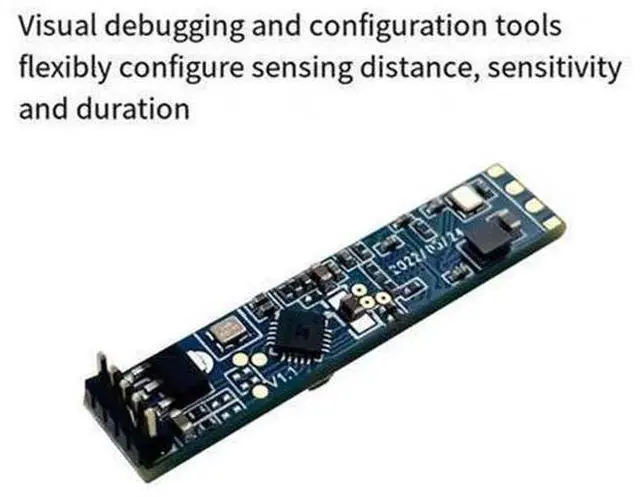 Alt view image 3 of 3 - LD2410B 24GHz Millimeter Wave Radar Human Presence Sensing Module with Bluetooth & Cable, 5V Smart Human Static Micro Motion Sensor, Replacement for LD2420 Motion Switch Sensor AB01