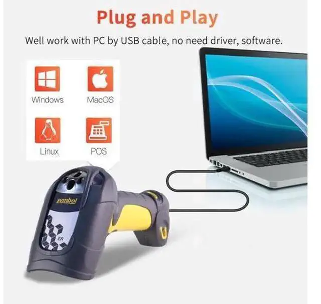 Alt view image 6 of 7 - LS3408-ER20005R Extended Range Corded Rugged Ba.rcode S.canner - Yellow (S.canner with USB Cable)