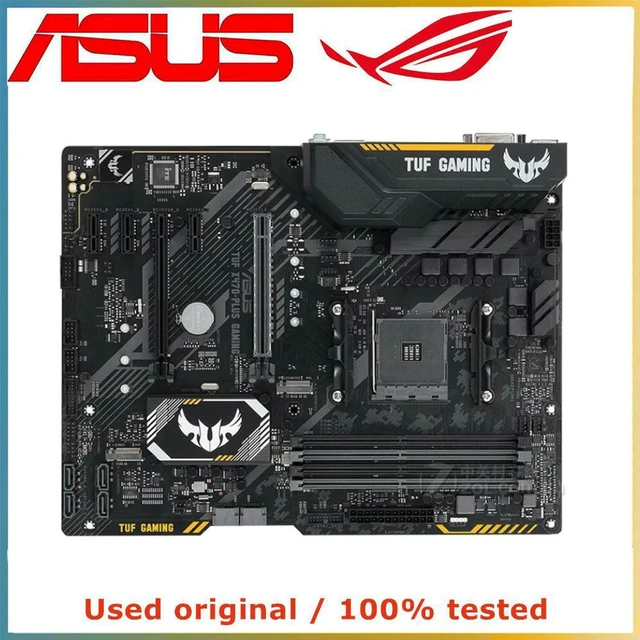 Alt view image 2 of 3 - For ASUS TUF X470-PLUS GAMING Desktop Motherboard AMD X470 Chipset AM4 Socket, Support 1st/2nd Gen AMD Ryzen CPU, DDR4 up to 64GB, PCI-E 3.0 X16, SATA III USB Interface ATX Mainboard for Gaming PC Rep