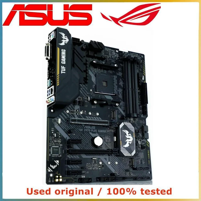 Alt view image 3 of 3 - For ASUS TUF X470-PLUS GAMING Desktop Motherboard AMD X470 Chipset AM4 Socket, Support 1st/2nd Gen AMD Ryzen CPU, DDR4 up to 64GB, PCI-E 3.0 X16, SATA III USB Interface ATX Mainboard for Gaming PC Rep