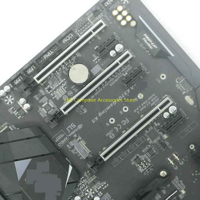 Alt view image 3 of 4 - For GIGABYTE GA-AX370-Gaming K5 Desktop Motherboard AMD X370 Chipset AM4 Socket, DDR4 up to 64GB ATX Mainboard, PCI-E 3.0, M.2 NVMe, 100% Fully Tested, Support AMD Ryzen 5000 Series CPUs Gaming PC Rep