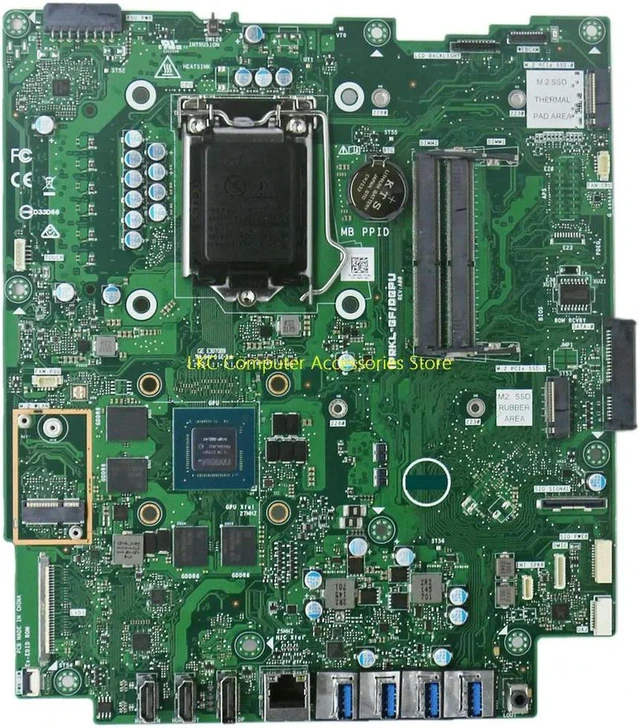 Alt view image 2 of 4 - For Dell OptiPlex 7490 All in One AIO Motherboard IPRKL-GF/DGPU NFDH9 0NFDH9 CN-0NFDH9, With GTX1650 Ti Graphics LGA1200 AIO Mainboard, Fully Tested Replacement Desktop AIO System Board