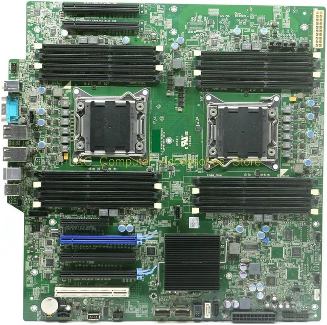 Alt view image 3 of 4 - For Dell Precision 7600 T7600 Workstation Motherboard 82WXT 082WXT CN-082WXT, Dual LGA2011 Socket DDR3 Support Mainboard, Fully Tested Working Workstation System Replacement Board