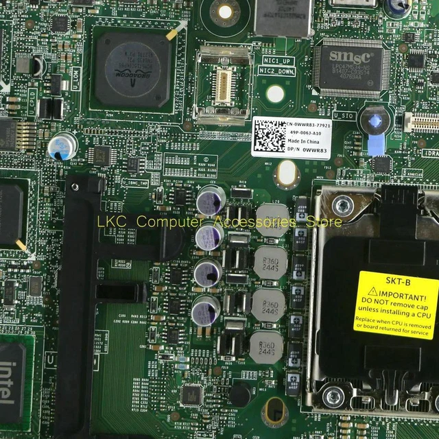 Main image of 100% Tested For Dell PowerEdge R410 Server Motherboard 0WWR83 WWR83 CN-0WWR83, Board 01012MT00 LGA1366 Socket DDR3 Support Mainboard, Working Server Replacement System Board
