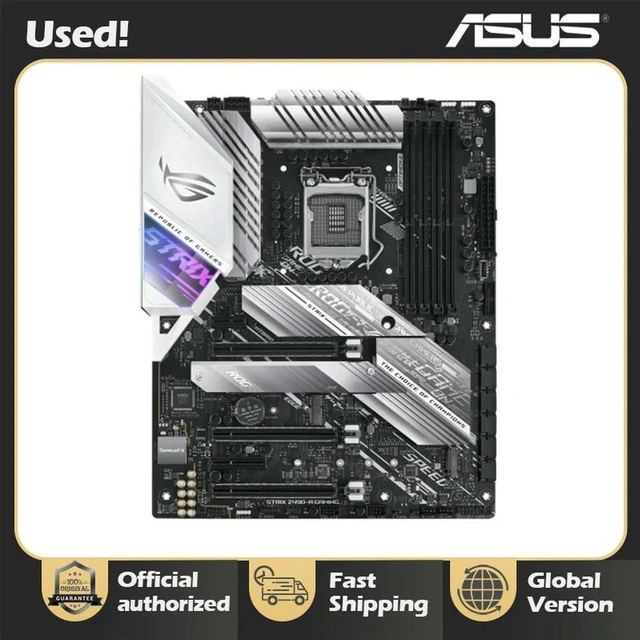 Main image of ASUS ROG STRIX Z490-A GAMING ATX Gaming Motherboard, LGA1200 Socket for 10th Gen Intel CPU, Z490 Chipset, 4×DDR4 Slots Max 128GB, SATA 6Gb/s, Dual M.2, PCIe 3.0 x16, 2.5G LAN, Aura Sync RGB, Fully Tes
