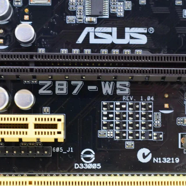 Alt view image 3 of 4 - ASUS Z87-WS Workstation ATX Motherboard, LGA1150 Socket for 4th Gen Intel Core i3/i5/i7 Processors, Intel Z87 Chipset, 4×DDR3 DIMM Slots Max 32GB, SATA 6Gb/s, PCIe 3.0 Multi-GPU Support, Fully Tested