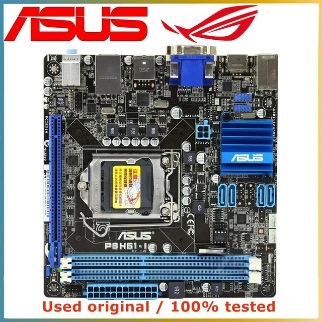 Main image of MINI ITX Desktop Motherboard P8H61-I Replacement, LGA1155 H61 Chipset Mainboard Supports Up To 16GB DDR3 Memory, SATA II & PCI-E 2.0 X16 Slot, Fully Tested Working Board For Small Form Factor PC Build