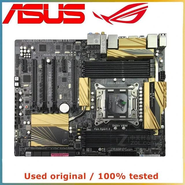 Alt view image 3 of 4 - Desktop Motherboard X79-DELUXE Replacement, LGA2011 X79 Chipset Mainboard Supports Up To 64GB DDR3 Memory, SATA III & PCI-E 3.0 X16 Slots, Fully Tested Working Board for DIY Workstation & PC Hardware