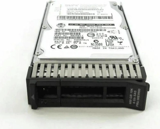Main image of 600GB 2.5" SAS 10000RPM 64MB Cache Internal Enterprise Server Hard Drive, Replacement HDD Part Number 00E9900 00E9919, Small Form Factor Storage Disk for Rack Server, Data Center and NAS Storage Upgra