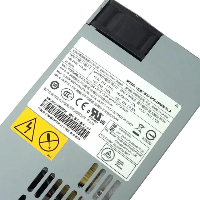 Alt view image 4 of 4 - Delta Flex Small 1U 250W Switching Power Supply PSU, Model DPS-250AB-55A DPS-250AB-55B, Replacement Flex ATX Power Unit, Compact 1U Server / NAS Power Supply, Stable 250W PSU for Small Chassis Industr