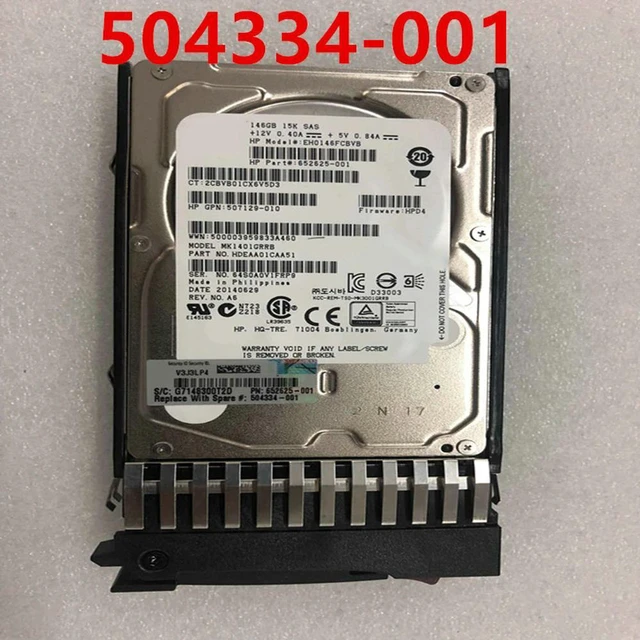 Alt view image 2 of 2 - 146GB 2.5" SAS 15000RPM 16MB Cache Internal Server Hard Drive, Part Number 504062-B21, SFF Enterprise HDD, Storage Disk for Rack Server, Data Center Storage Repair & Upgrade