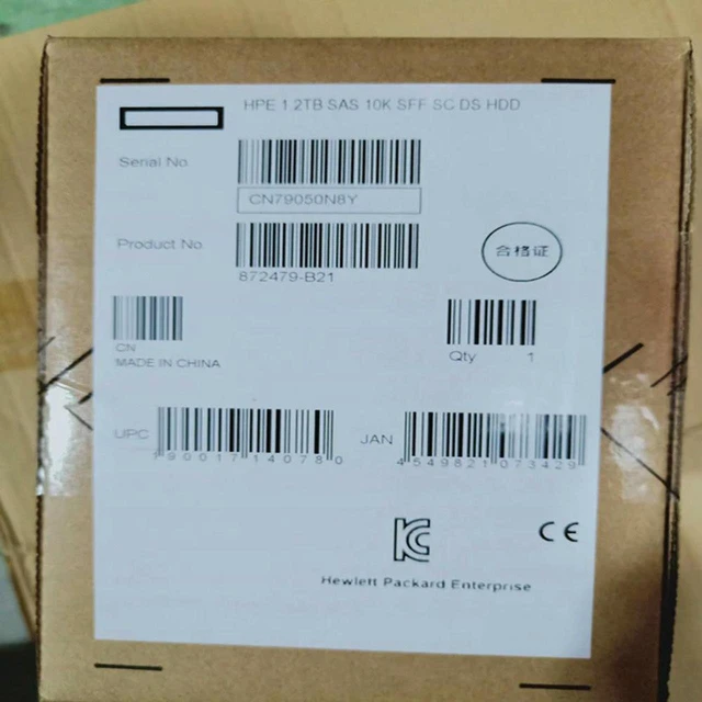 Main image of 1.2TB 2.5" SAS 12Gb/s 10000RPM 64MB Cache Internal Server Hard Drive for G8 G9 G10, Part Number 872479-B21, SFF Enterprise HDD, Storage Disk for Rack Server, Data Center Storage Replacement & Upgrade